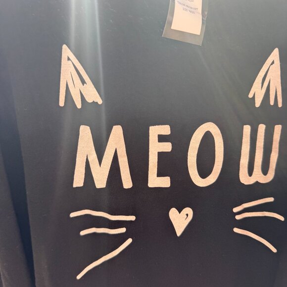 Avenue Body Maxi Tank Style Nightgown MEOW Sexy Cat Black Graphic Size 18/20 NWT - Picture 10 of 11